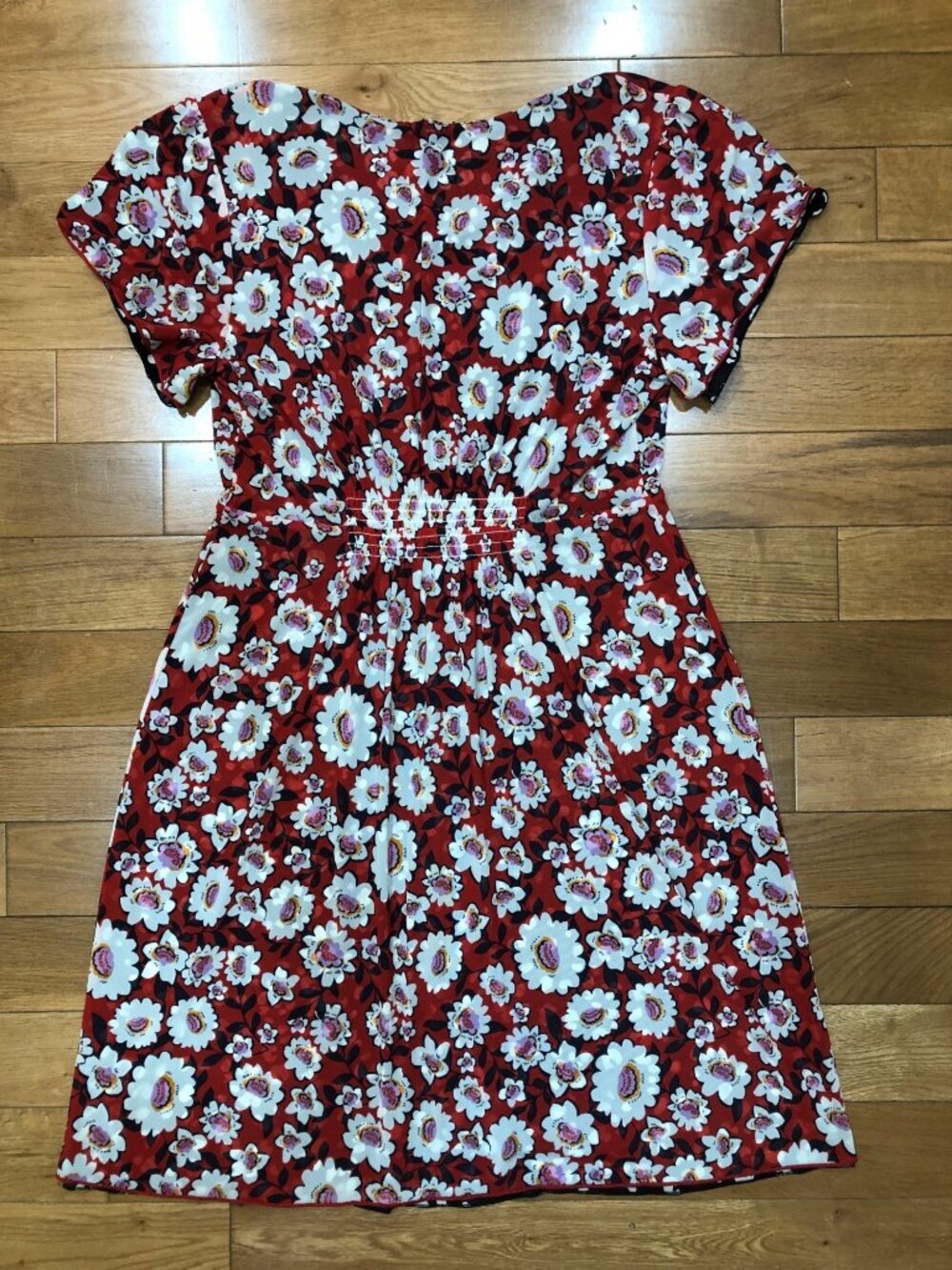 CAbi Gemini  Reversible V Neck Multi Skin Floral Dress Size S Artsy Bohemian - Picture 11 of 11